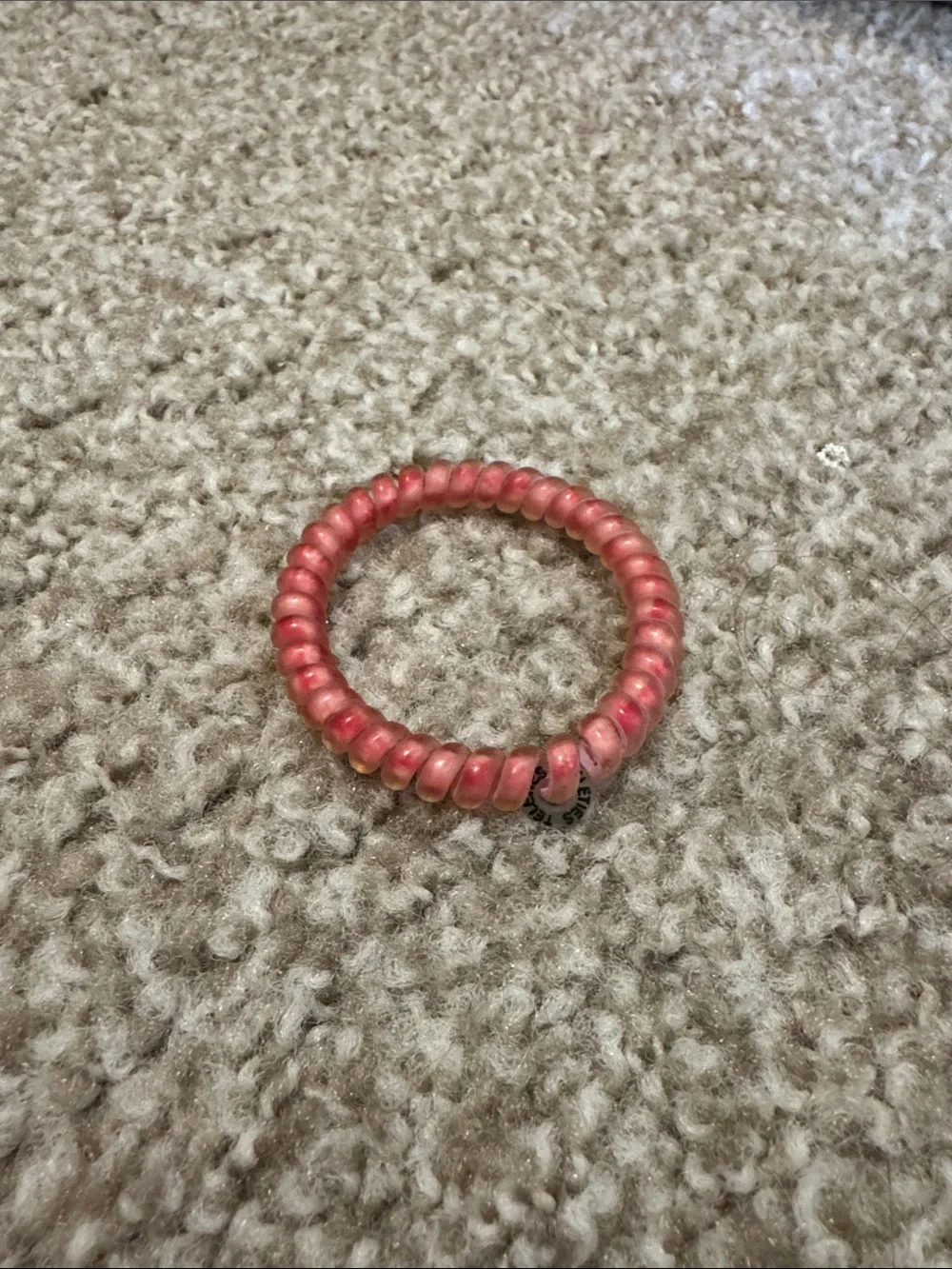 Teleties Stretch Hair Tie Set of 3 - Pink Spiral Bands